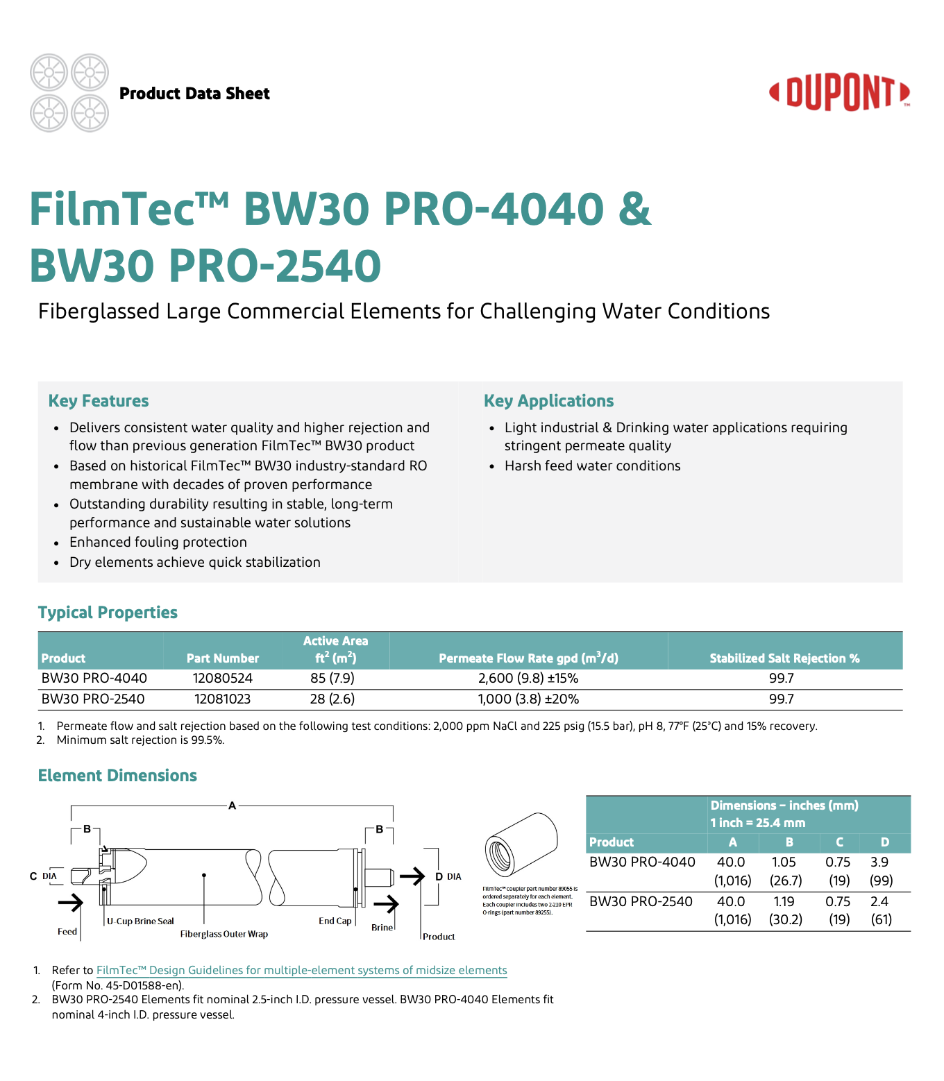 dupont filmtec เมมเบรน