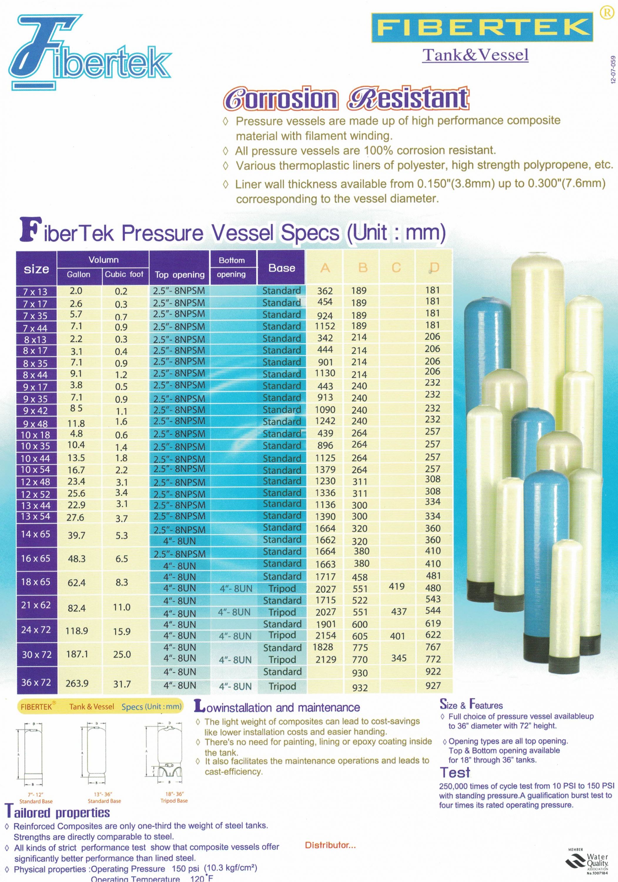 ถังกรองไฟเบอร์ Fibertek