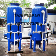 เครื่องกรองทราย (Sand filter) แบบไฟเบอร์กลาสและแบบถังเหล็กขนาดอุตสาหกรรม